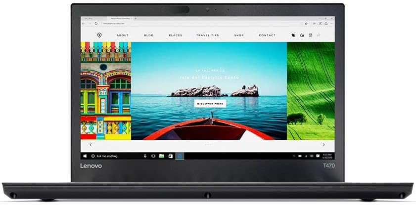 تم تجديده - كمبيوتر محمول خفيف الوزن للأعمال من لينوفو Thinkpad T470، معالج Intel Core I5-7300U، ذاكرة وصول عشوائي DDR4 سعة 8 جيجابايت