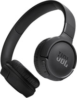 JBL Tune 520BT Wireless On-Ear Headphones, Pure Bass Sound, 57H Battery with Speed Charge, Hands-Free Call + Voice Aware, Multi-Point Connection, Lightweight and Foldable - Black, JBLT520BTBLKEU