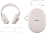 سماعات Bose QuietComfort Ultra اللاسلكية المزودة بخاصية إلغاء الضوضاء مع صوت مكاني، سماعات رأس فوق الأذن مع ميكروفون، عمر بطارية يصل إلى 24 ساعة، لون أبيض دخاني 2023