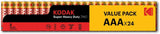 Kodak Super Heavy Duty Zinc AAA Batteries 24-Pieces Value Pack