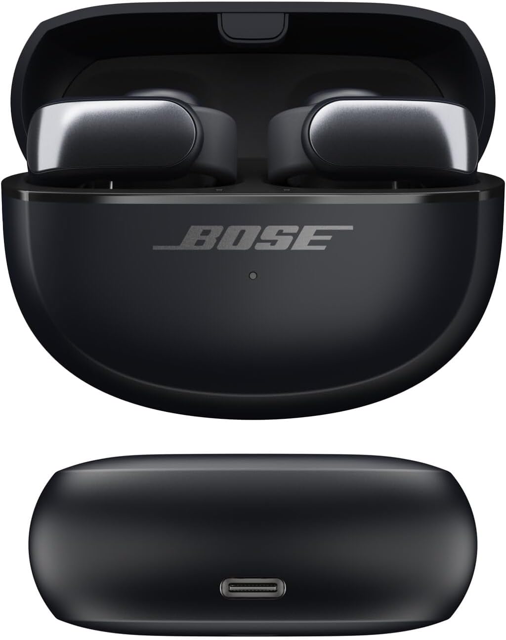 سماعات أذن Bose Ultra Open بتقنية OpenAudio، سماعات أذن لاسلكية مفتوحة، عمر بطارية يصل إلى 48 ساعة، لون أسود