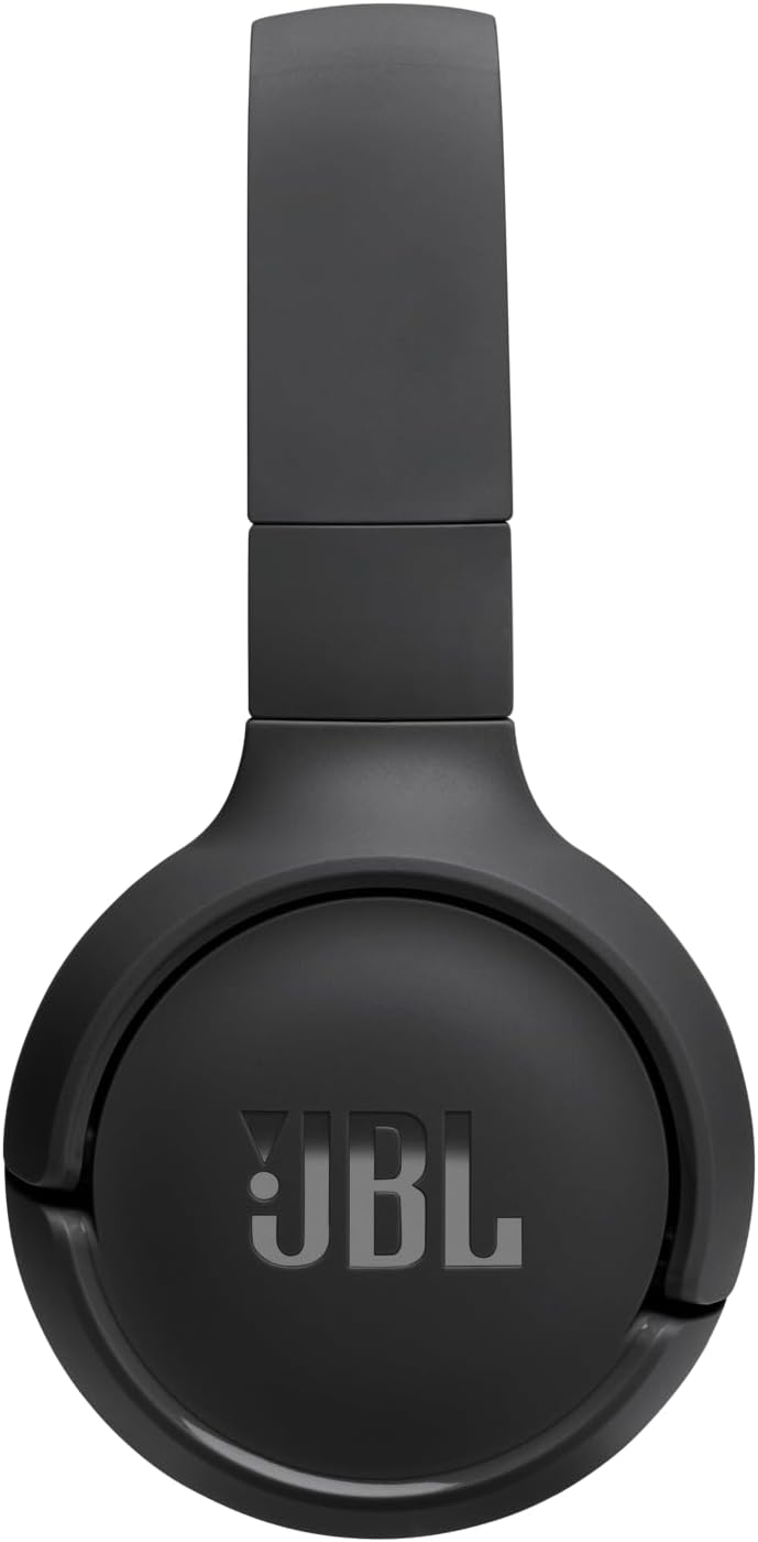 JBL Tune 520BT Wireless On-Ear Headphones, Pure Bass Sound, 57H Battery with Speed Charge, Hands-Free Call + Voice Aware, Multi-Point Connection, Lightweight and Foldable - Black, JBLT520BTBLKEU