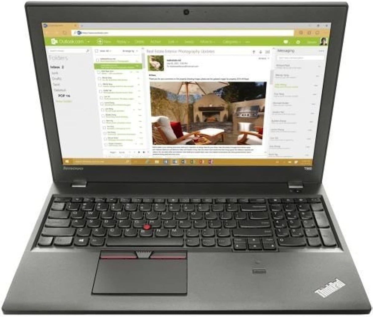 تم تجديده - كمبيوتر محمول Lenovo ThinkPad T560 للأعمال، وحدة معالجة مركزية Intel Core I5-6300U، ذاكرة وصول عشوائي DDR3L سعة 8 جيجابايت،...