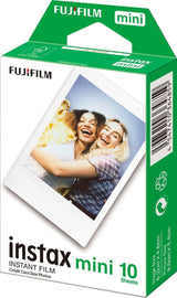 Instax Mini Instant Film, white border, 10 shot pack, suitable for all instax mini cameras and printers