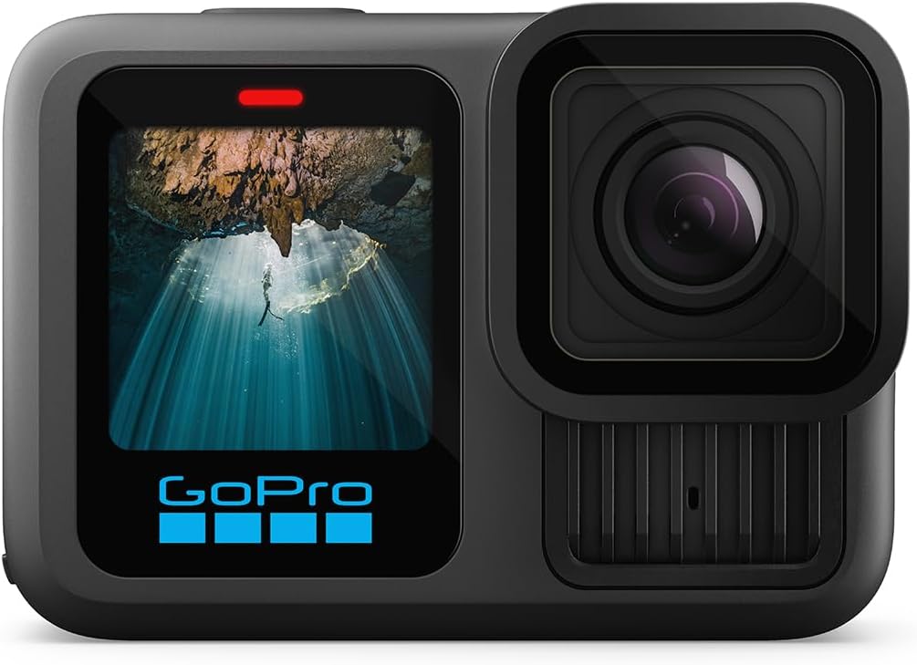 GoPro HERO13 Black - كاميرا أكشن مقاومة للماء مع فيديو 5.3K60، صور بدقة 27 ميجا بكسل + متوافقة مع عدسات سلسلة HB