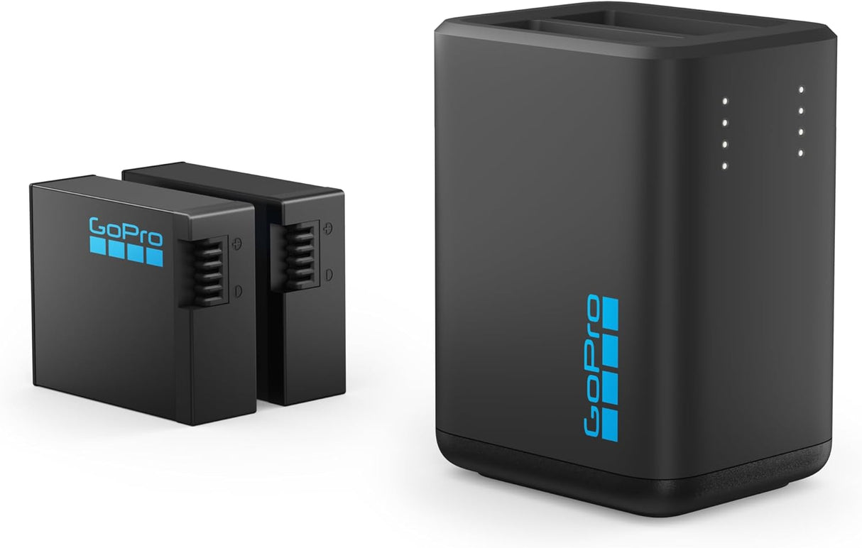 GoPro Dual Charger + 2 Enduro Batteries (HERO13 Black) - Official GoPro Accessory