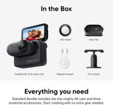 Insta360 GO 3S - 128 GB Black 4K Tiny Portable Vlogging Camera, Hands-Free POVs, Mount Anywhere, Stabilization, 140 Min Battery Life, 10m Waterproof, Pet POV