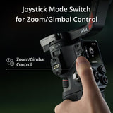 DJI RS 4, 3-Axis Gimbal Stabilizer for DSLR and Mirrorless Cameras Canon/Sony/Panasonic/Nikon/Fujifilm, 2nd-Gen Native Vertical Shooting, 2-Mode Switch Joystick, Teflon Axis Arms, Camera Gimbal