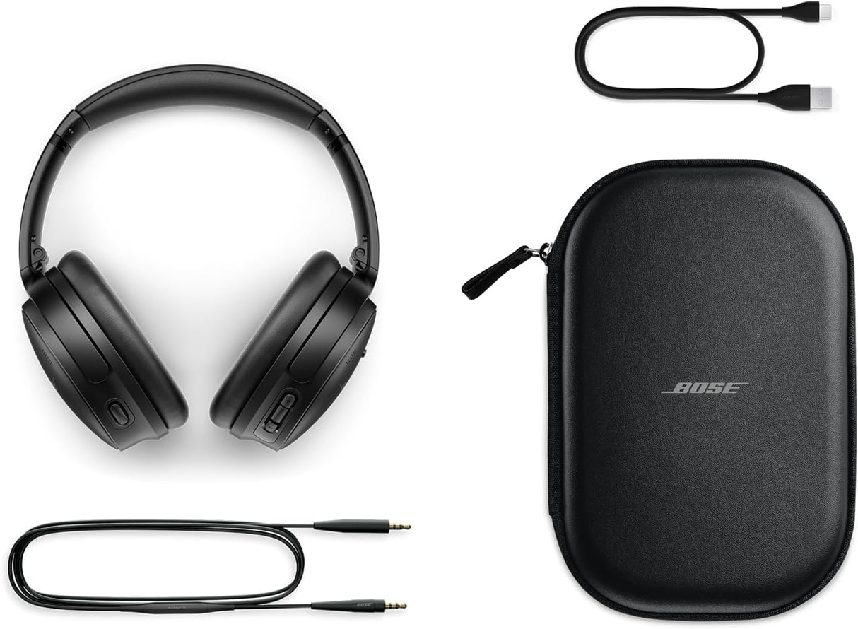 Bose Quiet Comfort Wireless Noise Cancelling Headphones, Bluetooth Over Ear Headphones with Up To 24 Hours of Battery Life, Black 2023