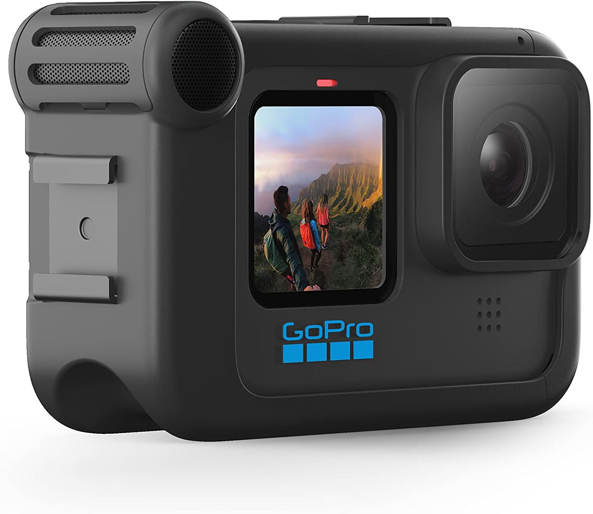 GoPro Media Mod for HERO11 Black, HERO10 Black, HERO9 Black, Removable Windscreen Vertical Mounting Buckle ,Thumb Screw - Official Gopro Accessory