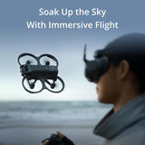 DJI Avata 2 Fly More Combo (3 بطاريات)، طائرة بدون طيار FPV مع كاميرا 4K، تجربة غامرة، بهلوانية بضغطة واحدة، واقي مروحة مدمج، مجال رؤية 155 درجة، طائرة بدون طيار مزودة بكاميرا ونظارات 3 وRC Motion 3