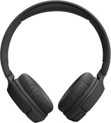 JBL Tune 520BT Wireless On-Ear Headphones, Pure Bass Sound, 57H Battery with Speed Charge, Hands-Free Call + Voice Aware, Multi-Point Connection, Lightweight and Foldable - Black, JBLT520BTBLKEU