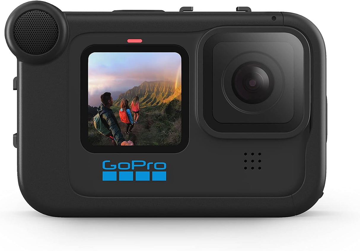 GoPro Media Mod لـ HERO11 Black وHERO10 Black وHERO9 Black، مشبك تثبيت عمودي قابل للإزالة للزجاج الأمامي، برغي إبهام - ملحق GoPro الرسمي