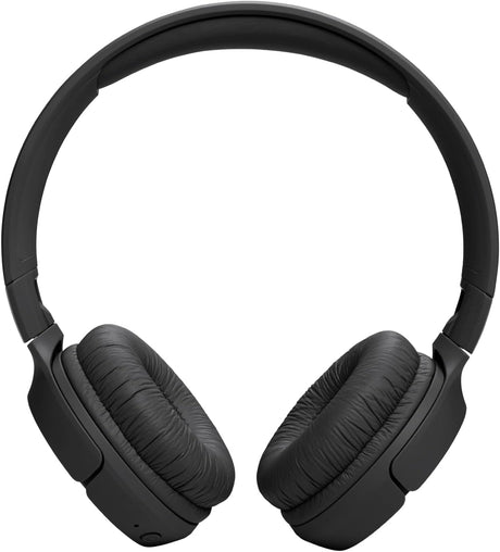 JBL Tune 520BT Wireless On-Ear Headphones, Pure Bass Sound, 57H Battery with Speed Charge, Hands-Free Call + Voice Aware, Multi-Point Connection, Lightweight and Foldable - Black, JBLT520BTBLKEU