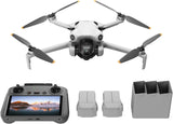 DJI Mini 4 Pro Fly More Combo Plus (DJI RC 2), Folding Mini-Drone 4K HDR Camera, 2 Extra Intelligent Batteries Plus for 45-Min Flight Time, MOIAT Certified - UAE Version