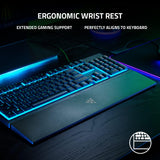 Razer Ornata V3 X Gaming Keyboard: US Layout, Low-Profile Keys, Silent Membrane Switches, UV-Coated Keycaps, Spill Resistant, Chroma RGB Lighting, Ergonomic Wrist Rest - Classic Black