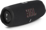 Jbl Charge 5 - مكبر صوت محمول بتقنية البلوتوث مع صوت جهير عميق، مقاوم للماء والغبار بدرجة IP67، 20 ساعة من وقت التشغيل، باور بانك مدمج، باللون الأسود