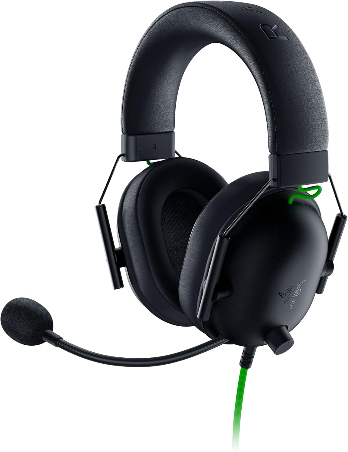 سماعة رأس Razer BlackShark V2 X للألعاب: صوت محيطي 7.1، مشغلات 50 مم، وسادة إسفنجية للذاكرة، لأجهزة الكمبيوتر الشخصية، PS4، PS5، Switch، Xbox One، Xbox Series X|S، الهاتف المحمول، مقبس صوت 3.5 مم، أسود كلاسيكي