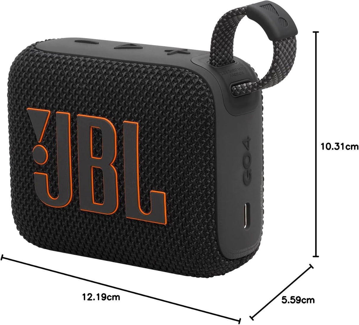 JBL GO 4 – Ultra-Portable Bluetooth Speaker with AURACAST, Powerful Sound, 15H Playtime & Sleek Design, JBLGO4BLK, Black