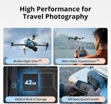 DJI Air 3S Fly More Combo (DJI RC 2), with 1" CMOS Wide-Angle & Medium Tele Camera, 4K/60fps, Omnidirectional Sensing & 3 Batteries, MOIAT Certified - UAE Version with Official Warranty Support