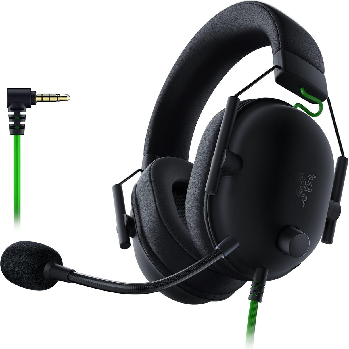 سماعة رأس Razer BlackShark V2 X للألعاب: صوت محيطي 7.1، مشغلات 50 مم، وسادة إسفنجية للذاكرة، لأجهزة الكمبيوتر الشخصية، PS4، PS5، Switch، Xbox One، Xbox Series X|S، الهاتف المحمول، مقبس صوت 3.5 مم، أسود كلاسيكي