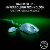 ماوس الألعاب اللاسلكية Razer Viper V3 Pro Esports: متماثل، خفيف الوزن 54 جرامًا، 8K Polling، مستشعر بصري 35K DPI، مفاتيح بصرية من الجيل الثالث، 8 عناصر تحكم قابلة للبرمجة، بطارية 95 ساعة - أبيض