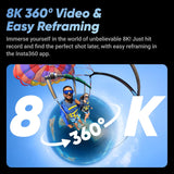 كاميرا الحركة Insta360 8K 360 درجة X4