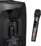 JBL Wireless 2 Microphone System, High Vocal Quality, Rechargeable UHF Dual Channel Wireless Receiver, 6H of Playtime, Plug and Play, Replaceable AA Batteries - Black, JBLWIRELESSMIC, Bluetooth