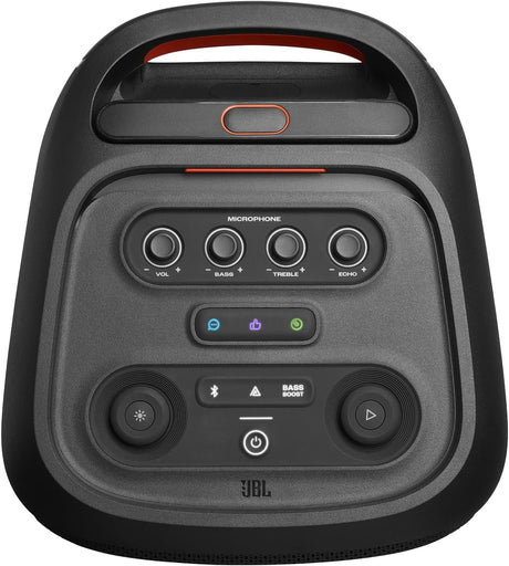 JBL PartyBox Stage 320 – Powerful JBL Pro Sound, Futuristic Lightshow, 18H Playtime, AI Sound Boost, Multi-Speaker Auracast & Dual Mic/Guitar Inputs, JBLPBSTAGE320UK