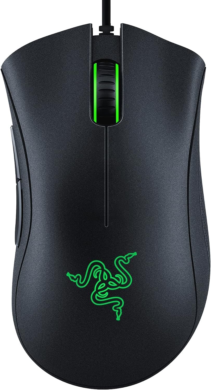 ماوس الألعاب Razer DeathAdder Essential: مستشعر بصري بدقة 6400 نقطة في البوصة - 5 أزرار قابلة للبرمجة - مفاتيح ميكانيكية - مقابض جانبية مطاطية - أسود كلاسيكي