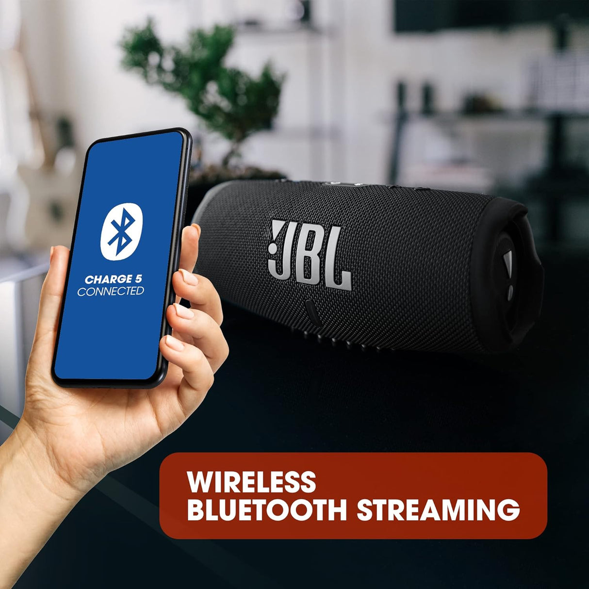 Jbl Charge 5 - Portable Bluetooth Speaker With Deep Bass, Ip67 Waterproof And Dustproof, 20 Hours Of Playtime, Built-In Powerbank, In Black