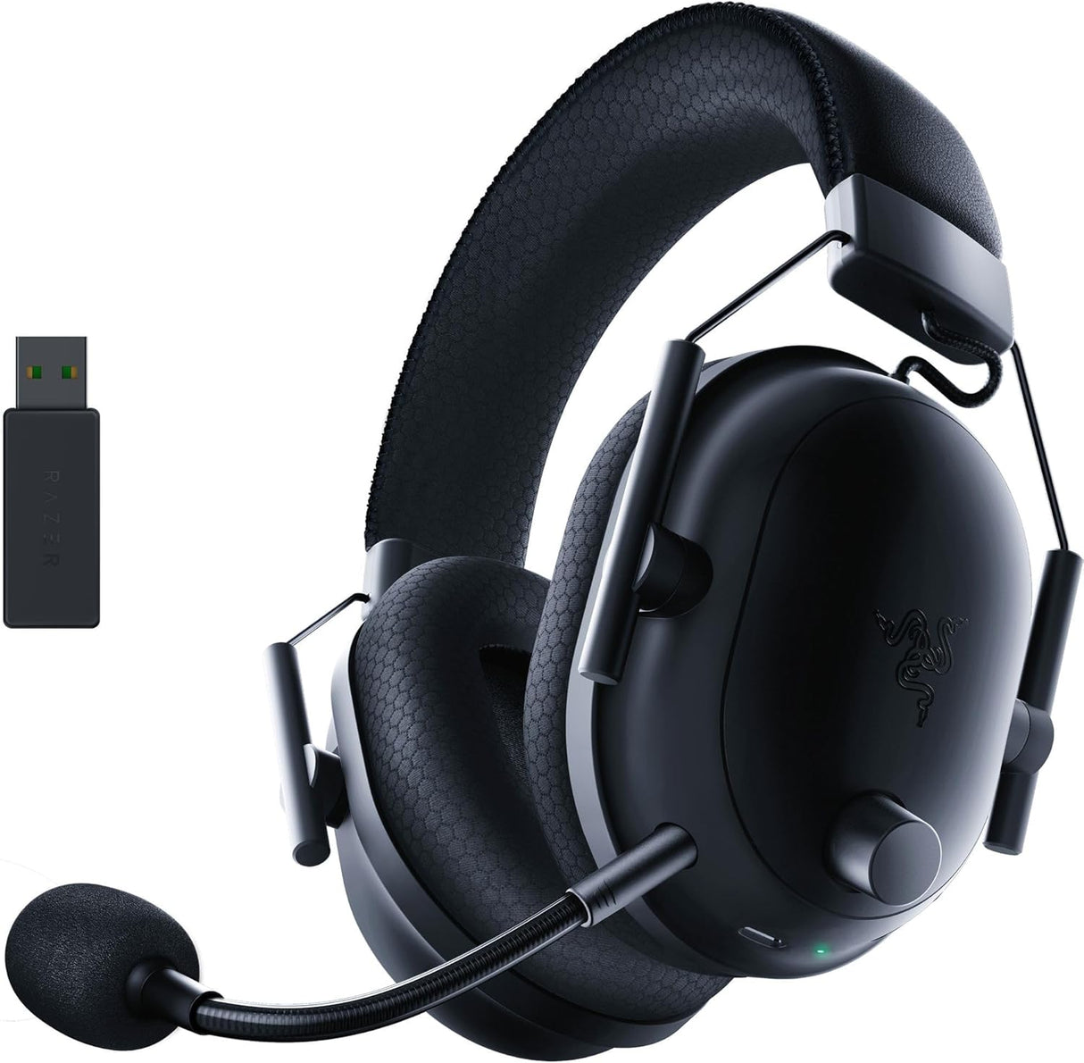 Razer BlackShark V2 Pro Wireless Gaming Headset 2023 Edition: Detachable Mic, Pro-Tuned FPS Profiles, Ultra-Soft Memory Foam, PC, PS5, Xbox Series X & S, Mobile - 70 Hr Battery Life - Black