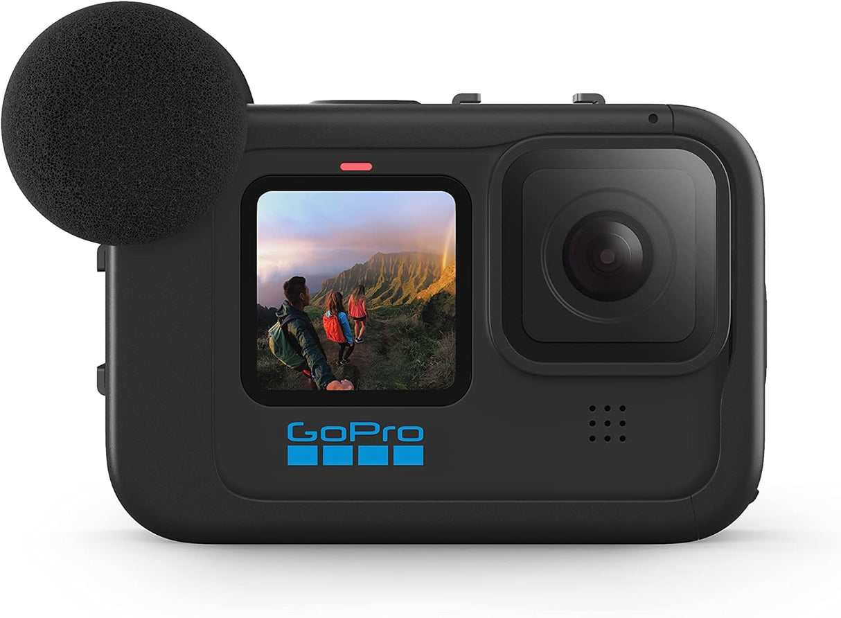 GoPro Media Mod لـ HERO11 Black وHERO10 Black وHERO9 Black، مشبك تثبيت عمودي قابل للإزالة للزجاج الأمامي، برغي إبهام - ملحق GoPro الرسمي