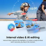 Insta360 GO 3S - 128 GB Black 4K Tiny Portable Vlogging Camera, Hands-Free POVs, Mount Anywhere, Stabilization, 140 Min Battery Life, 10m Waterproof, Pet POV