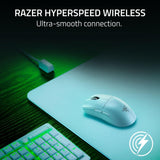 ماوس الألعاب اللاسلكية Razer Viper V3 Pro Esports: متماثل، خفيف الوزن 54 جرامًا، 8K Polling، مستشعر بصري 35K DPI، مفاتيح بصرية من الجيل الثالث، 8 عناصر تحكم قابلة للبرمجة، بطارية 95 ساعة - أبيض