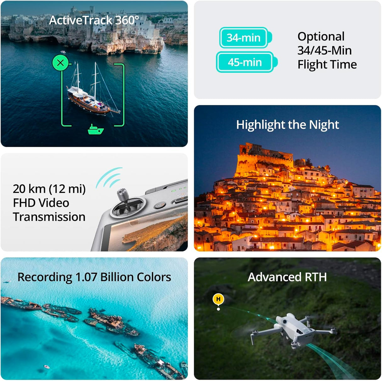 DJI Mini 4 Pro Fly More Combo Plus (DJI RC 2), Folding Mini-Drone 4K HDR Camera, 2 Extra Intelligent Batteries Plus for 45-Min Flight Time, MOIAT Certified - UAE Version