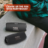 Jbl Charge 5 - مكبر صوت محمول بتقنية البلوتوث مع صوت جهير عميق، مقاوم للماء والغبار بدرجة IP67، 20 ساعة من وقت التشغيل، باور بانك مدمج، باللون الأسود