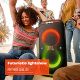 JBL Party Box Club 120 | Powerful Sound & Lightshow | Up to 12 Hours Playtime | AI Sound Boost | Multi-speaker connection by Auracast | Dual Mic & Guitar Inputs | JBLPBCLUB120UK, Black