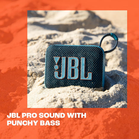 JBL GO 4 – Ultra-Portable Bluetooth Speaker with AURACAST, Powerful Sound, 15H Playtime & Sleek Design, JBLGO4BLK, Black